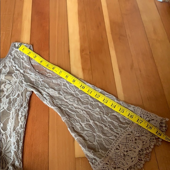 a’reve Lace Boho Tan Cold Shoulder Dress - Picture 11 of 15